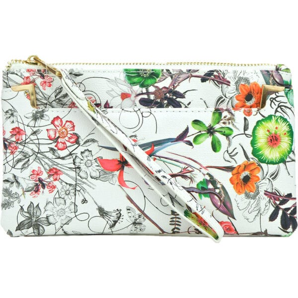 Wristlet with Front Pocket-Floral