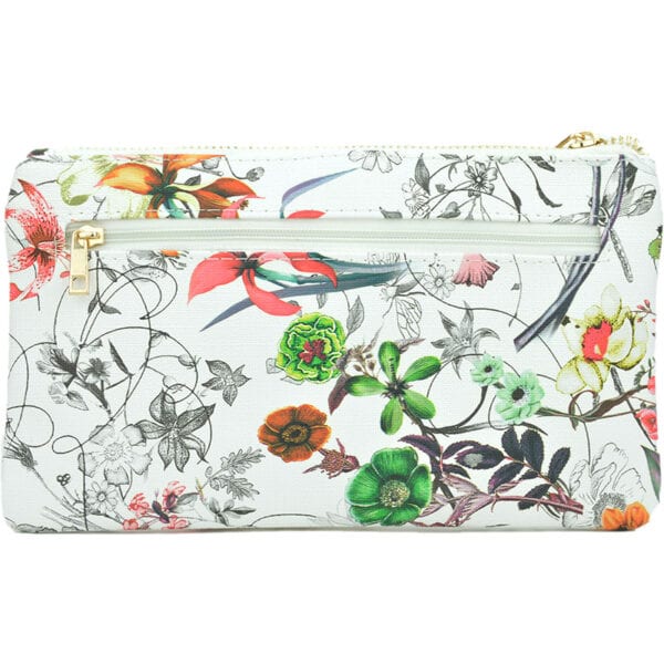 Wristlet with Front Pocket-Floral - Image 2