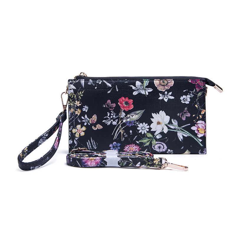 Crossbody Bag with Wristlet Handle-Floral - Your Perfect Gifts
