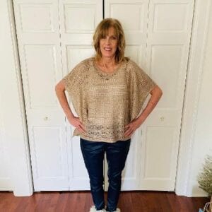 Sparkle Knit Top Taupe