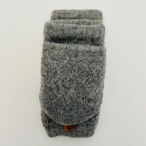 Convertible Knit Mittens-Grey