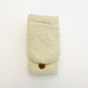 Convertible Knit Mittens-Ivory