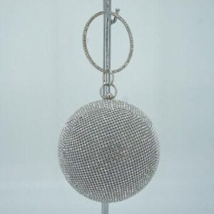 Silver Disco Ball Evening Bag