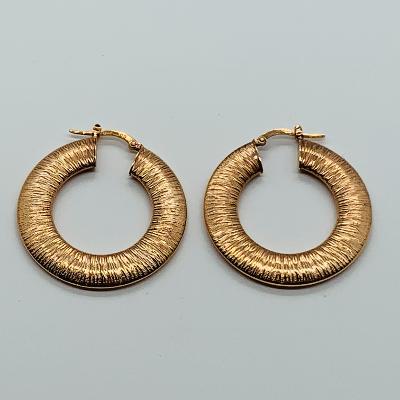 14K Rose Gold Textured Hoops - Your Perfect Gifts