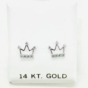 14K White Gold Pointed Princess Crown