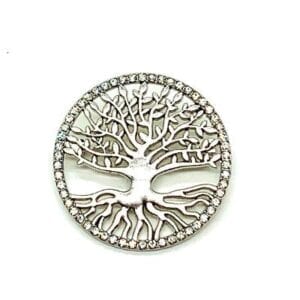 Silver-Tone Tree of Life Brooch