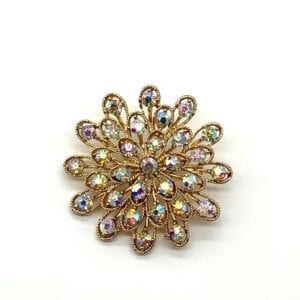 Gold-Tone like Starburst Brooch