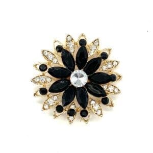 Black Starburst Brooch