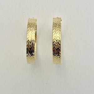 14K Large Sparkle Cut Hoops