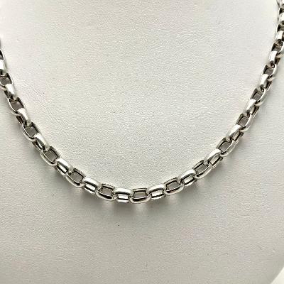 14K White Gold Open Link Chain-20 inches - Your Perfect Gifts