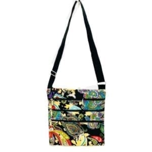 Paisley Crossbody Bag - Black