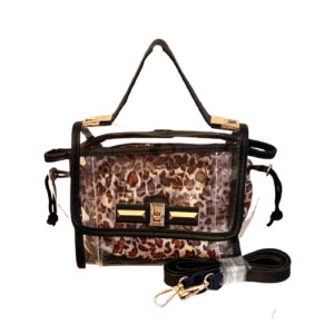 Clear Crossbody Bag with Removable Pouch - Black