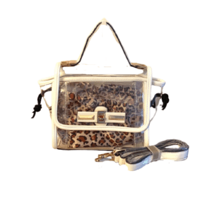 Clear Crossbody Bag with Removable Pouch - White