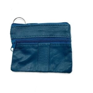 Leather Coin Purse - Blue
