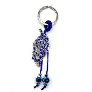 Evil Eye Leaf Keychain