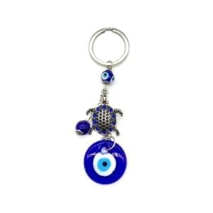 Evil Eye Turtle Keychain