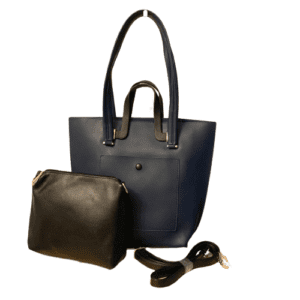 Shoulder Bag with Crossbody Bag - Navy Blue - 2 in 1