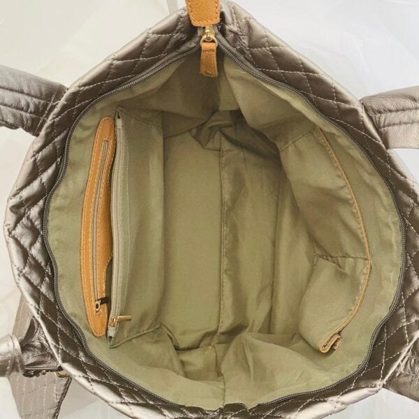 Quilted Tote Bag - Pewter - Image 4