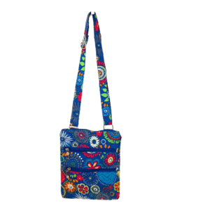 Quilted Crossbody Bag - Blue-Multi