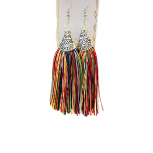 Costume Multi-Colored Tassel Earrings
