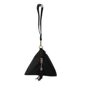 Triangle Sparkle Wristlet - Black