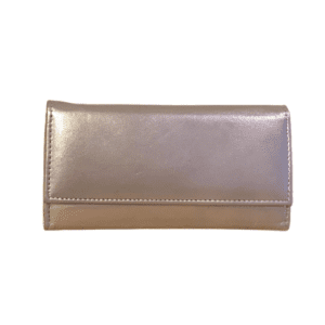 Genuine Leather Bacci Wallet - Silver
