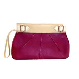 Leather Wristlet – Berry