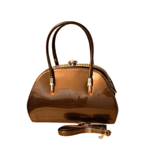 Patent Leather Handbag – Bronze