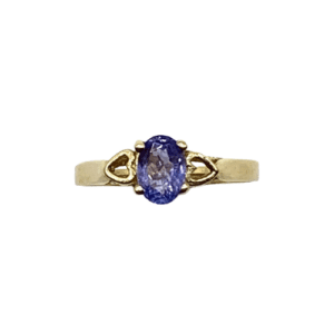 14K Yellow Gold Oval Tanzanite Ring